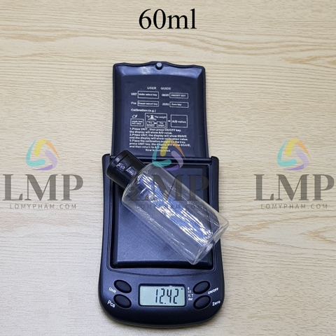 Chai PETG vai ngang nắp bật trơn bóng