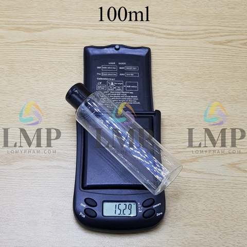 Chai PETG vai ngang nắp bật trơn bóng