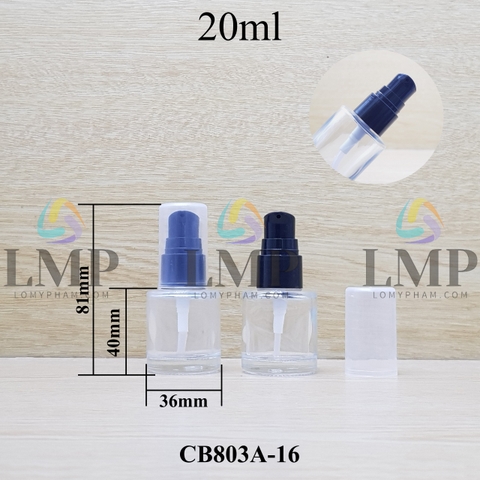 Chai thủy tinh đầu xịt giọt 1 viền