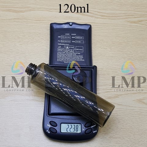 Chai PETG vai ngang nắp bật trơn bóng