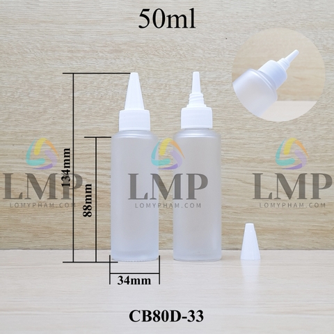 Chai thủy tinh nắp nhọn sọc