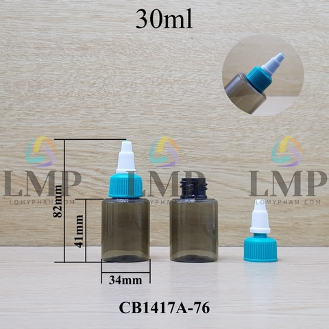 Chai PETG vai ngang nắp nhọn sọc tattoo