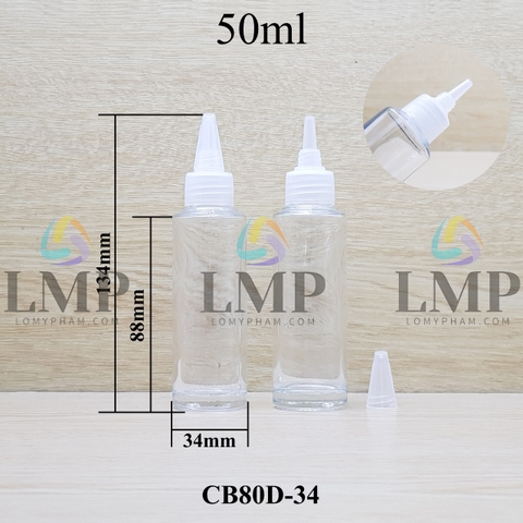 Chai thủy tinh nắp nhọn sọc