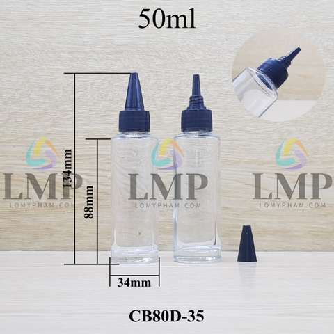 Chai thủy tinh nắp nhọn sọc