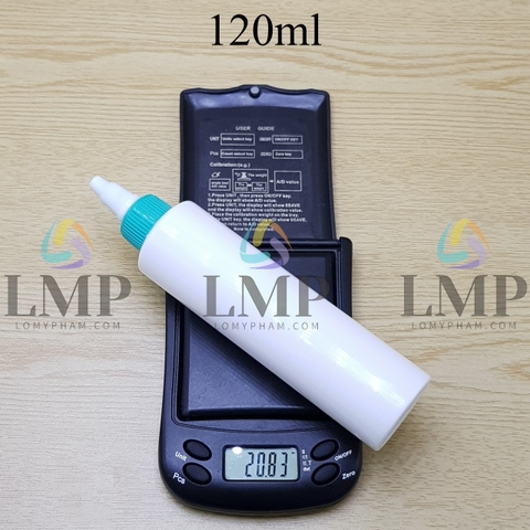 Chai PETG vai ngang nắp nhọn sọc tattoo