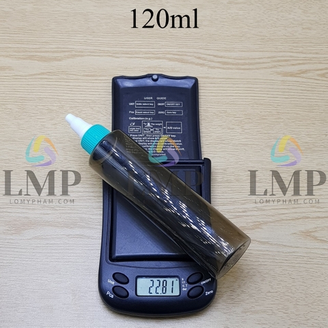 Chai PETG vai ngang nắp nhọn sọc tattoo