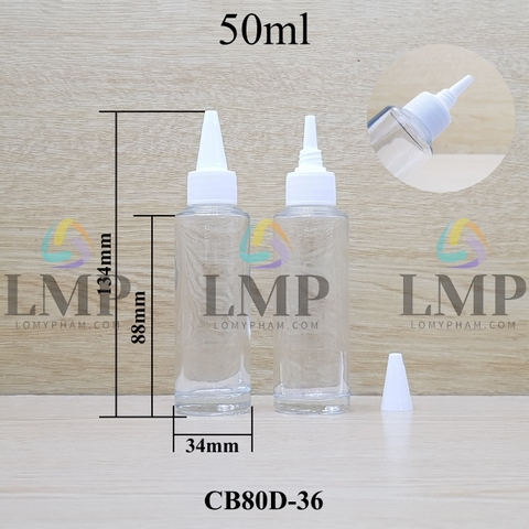 Chai thủy tinh nắp nhọn sọc
