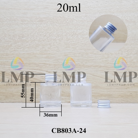 Chai thủy tinh nắp nhôm cuốn