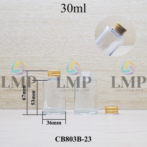 Chai thủy tinh nắp nhôm cuốn