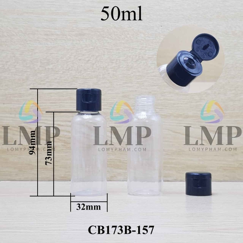 Chai vai tròn nắp bật trơn bóng 50ml