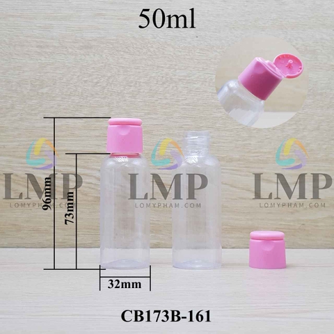 Chai vai tròn nắp bật trơn mờ 50ml