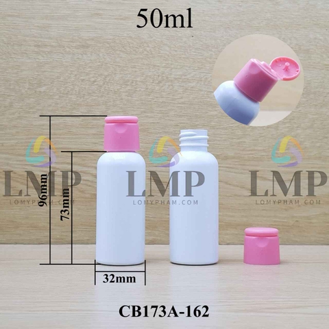Chai vai tròn nắp bật trơn mờ 50ml