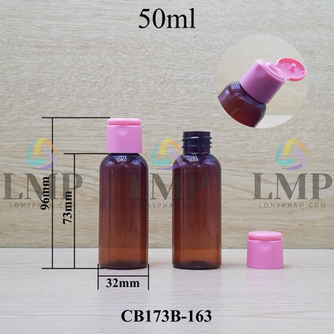 Chai vai tròn nắp bật trơn mờ 50ml