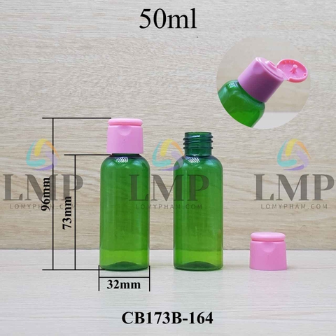 Chai vai tròn nắp bật trơn mờ 50ml