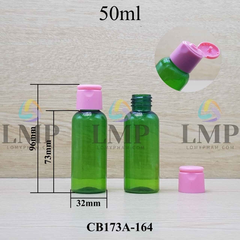 Chai vai tròn nắp bật trơn mờ 50ml
