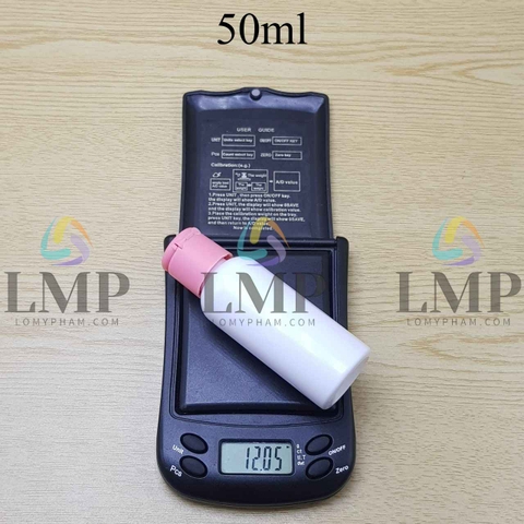 Chai vai tròn nắp bật trơn mờ 50ml