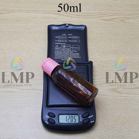 Chai vai tròn nắp bật trơn mờ 50ml