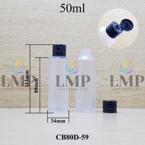 Chai thủy tinh nắp bật trơn bóng