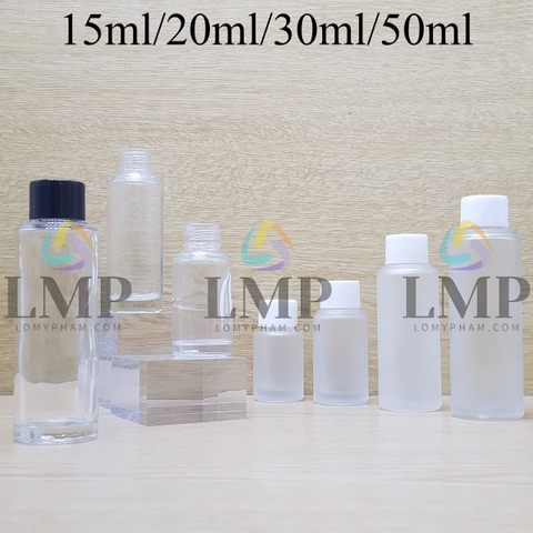 Chai thủy tinh nắp vặn trơn