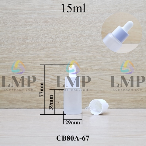 Chai thủy tinh nắp bóp khoen nhựa trơn