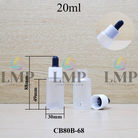 Chai thủy tinh nắp bóp khoen nhựa trơn