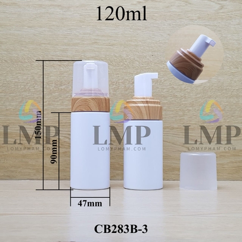 Chai tạo bọt nắp vân gỗ