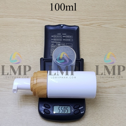 Chai tạo bọt nắp vân gỗ