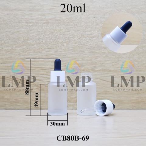 Chai thủy tinh nắp bóp khoen nhựa trơn