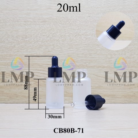 Chai thủy tinh nắp bóp khoen nhựa trơn