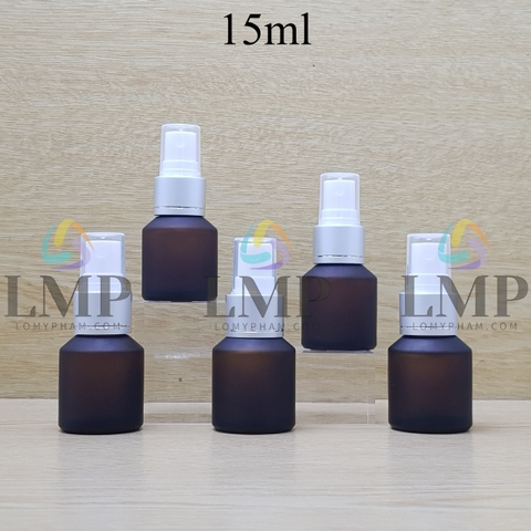 Chai thủy tinh vát đầu phun sương xi 1 viền 15ml