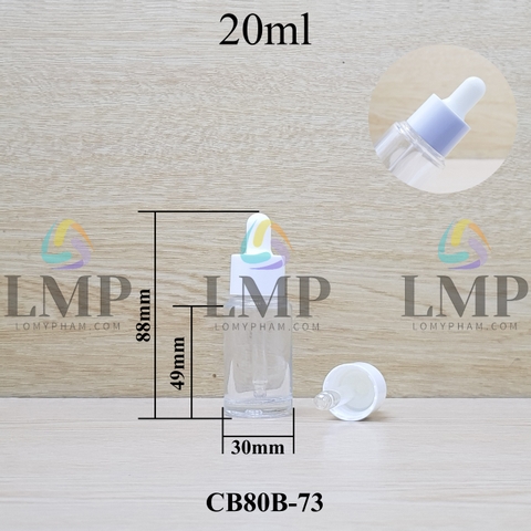 Chai thủy tinh nắp bóp khoen nhựa trơn