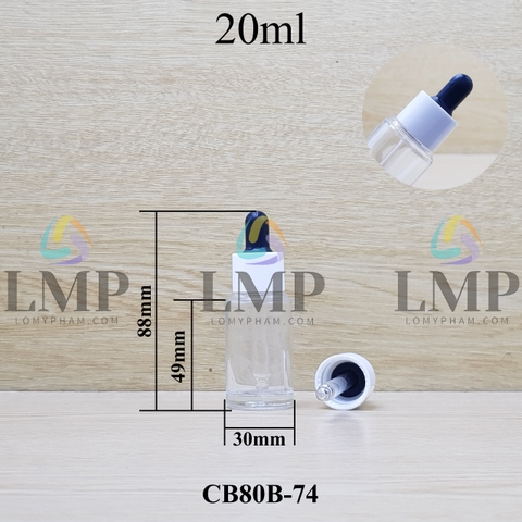 Chai thủy tinh nắp bóp khoen nhựa trơn