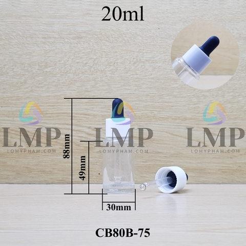 Chai thủy tinh nắp bóp khoen nhựa trơn