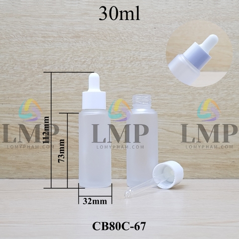 Chai thủy tinh nắp bóp khoen nhựa trơn