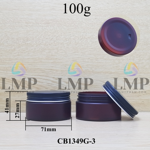Hũ PET thân mờ nắp nhôm cuốn 100g