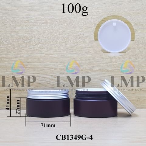 Hũ PET thân mờ nắp nhôm cuốn 100g