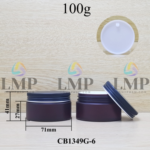 Hũ PET thân mờ nắp nhôm cuốn 100g