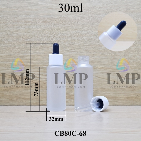 Chai thủy tinh nắp bóp khoen nhựa trơn