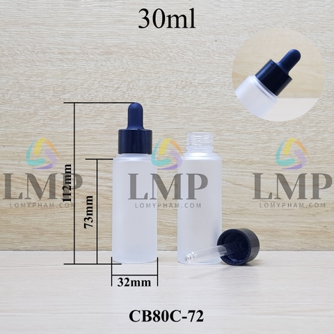 Chai thủy tinh nắp bóp khoen nhựa trơn