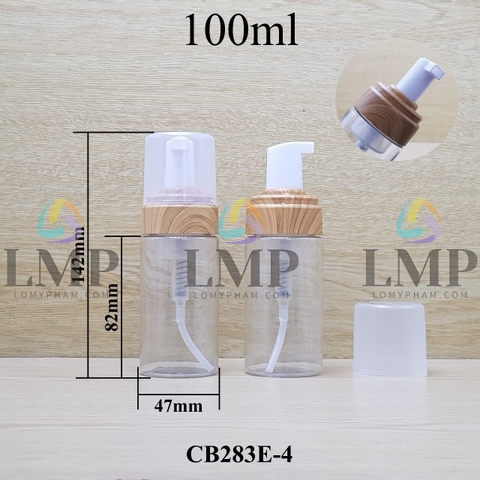 Chai tạo bọt nắp vân gỗ ( VN )