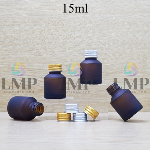 Chai thủy tinh vát nắp nhôm cuốn 15ml