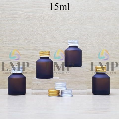 Chai thủy tinh vát nắp nhôm cuốn 15ml