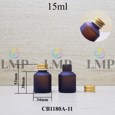 Chai thủy tinh vát nắp nhôm cuốn 15ml