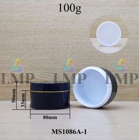 Hũ K100 viền vàng/bạc 100g