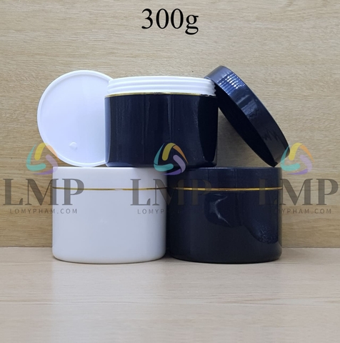 Hũ K300 viền vàng/bạc 300g