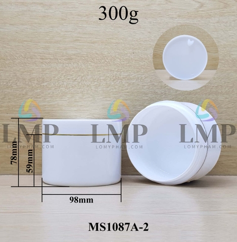 Hũ K300 viền vàng/bạc 300g