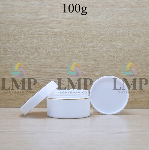 Hũ K100 viền vàng/bạc 100g