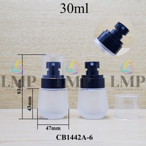 Chai thủy tinh bầu đầu phun sương trơn