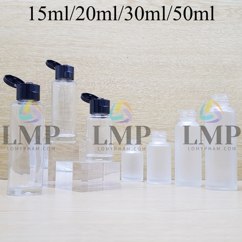 Chai thủy tinh nắp bật trơn bóng