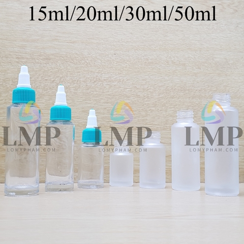 Chai thủy tinh nắp nhọn sọc tattoo